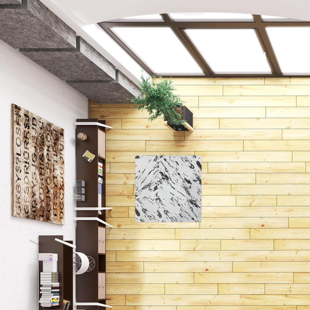 Relaxdays 18 x Bodenschutzmatte, Puzzlematten Set, Sport &amp; Fitnessgeräte, 1,7 m², Eva Schaumstoff, B