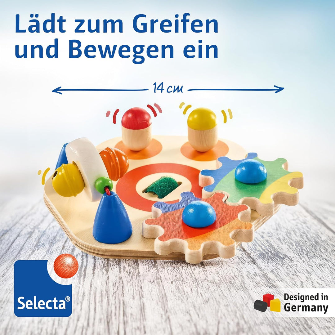 Selecta 62036 Minitivity, Motorikspielzeug, 1 Jahr to 3 Jahre, aus Holz, 14 cm Single, Single
