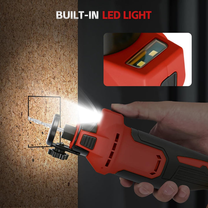 Bürstenlose Akku-Trockenbau-Ausschnittwerkzeug für Milwaukee M18 18V Akku Rot für Milwaukee M18 18 V