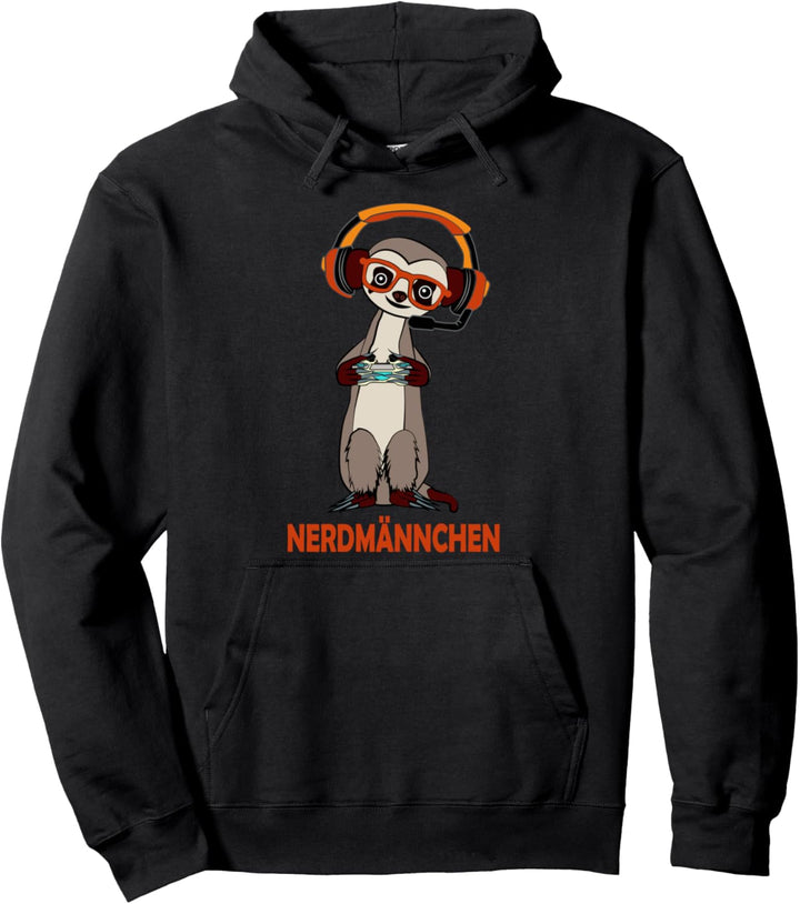 Nerdmännchen - lustige Zocker Gamer Erdmännchen Streber Pullover Hoodie