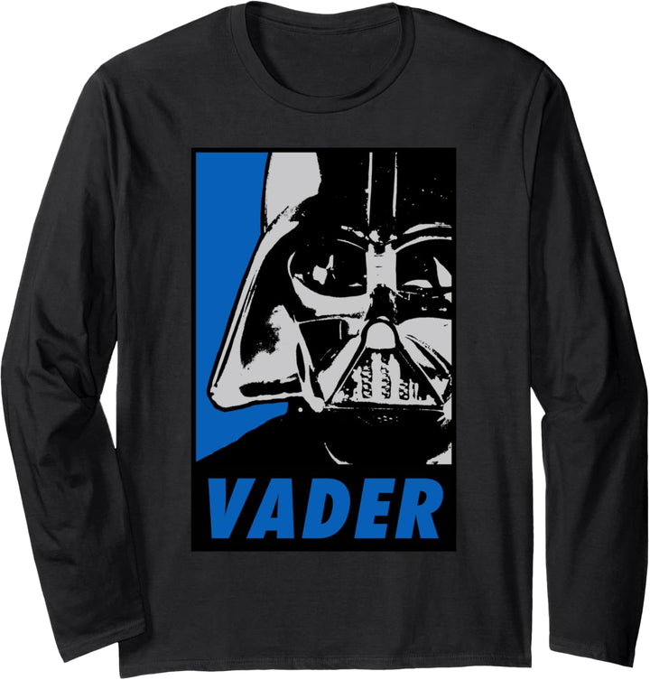 Star Wars Darth Vader Blue Tonal Propaganda Poster Langarmshirt