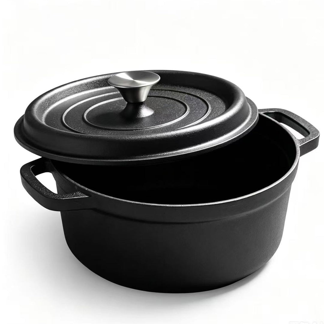 Dutch Oven 26 cm 5.1L Gusseiserner Topf Bräter Brot Backen Brotbacktopf 26CM, 26CM