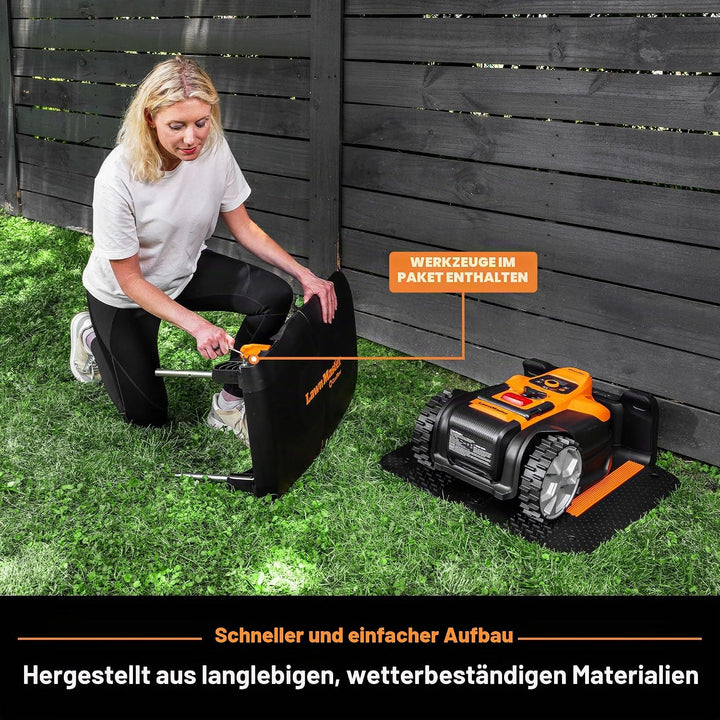 LawnMaster OcuMow Mähroboter Ladestation Garage Unterstand - 952642, Modern