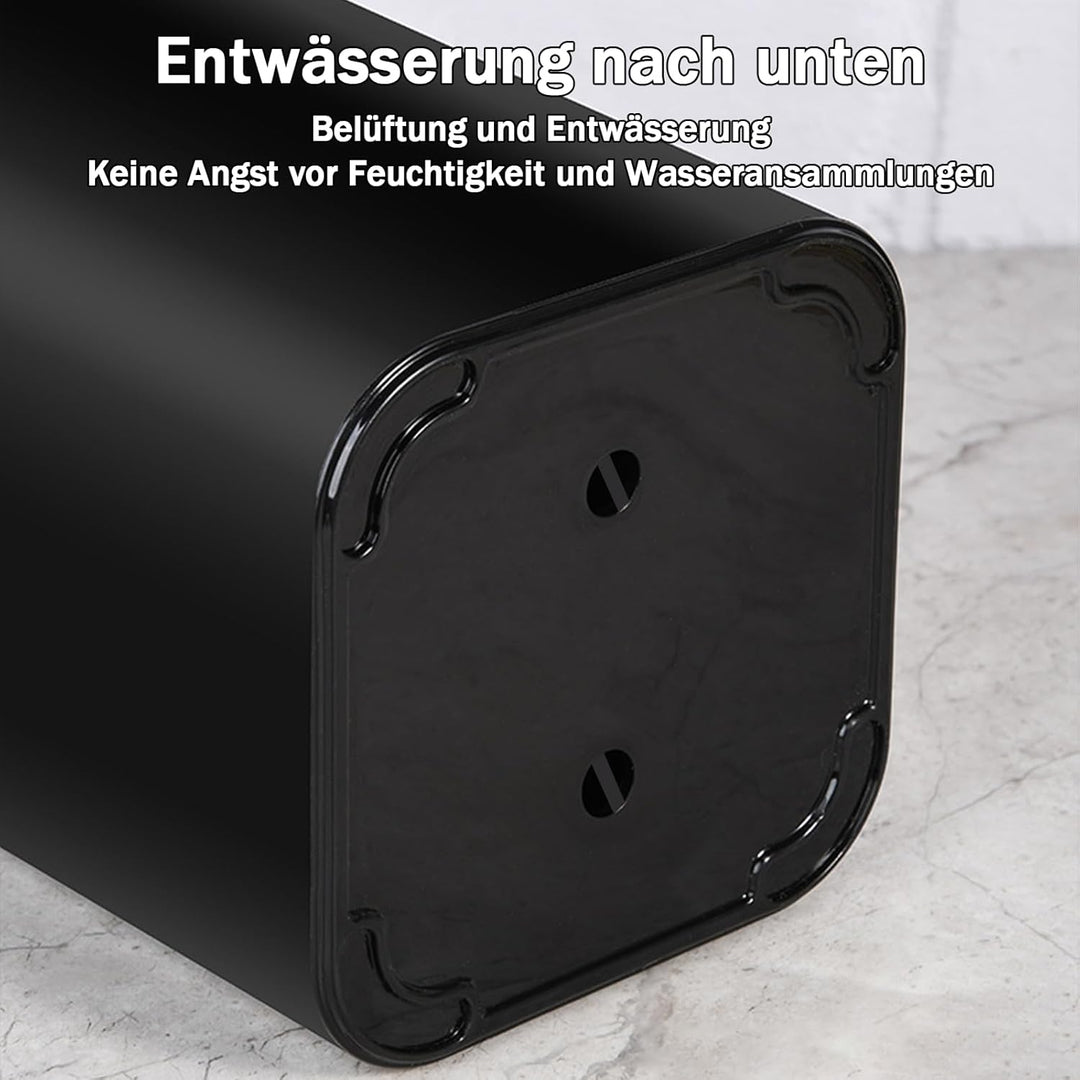 Messerblock Ohne Messer, Moderner Quadratischer Universal-Messerhalter mit 14 +2 Schlitzen und Drain