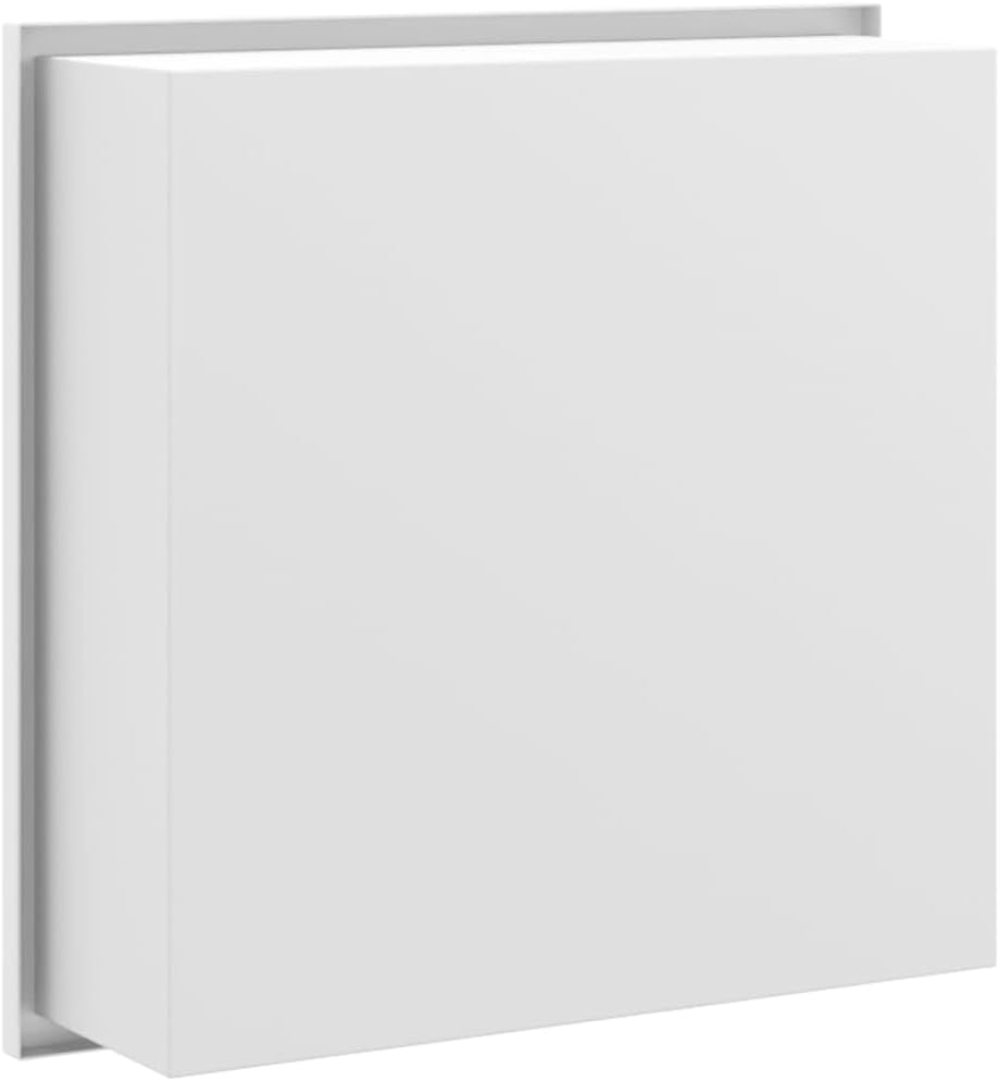 vidaXL Duschnische Mattweiss 32x32x9 cm Edelstahl, Weiss
