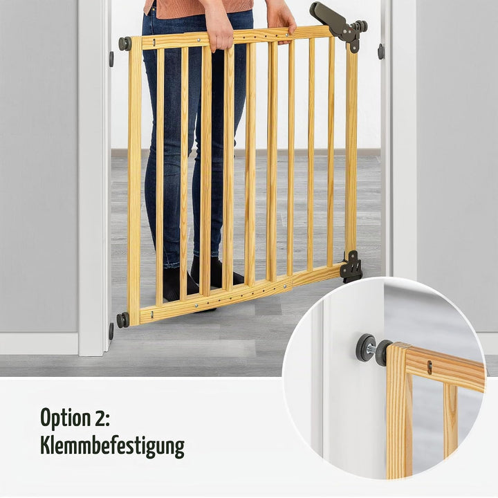Reer 46221 Klemm- und Schraubgitter Basic, Holz, holzfarben Zum Klemmen und