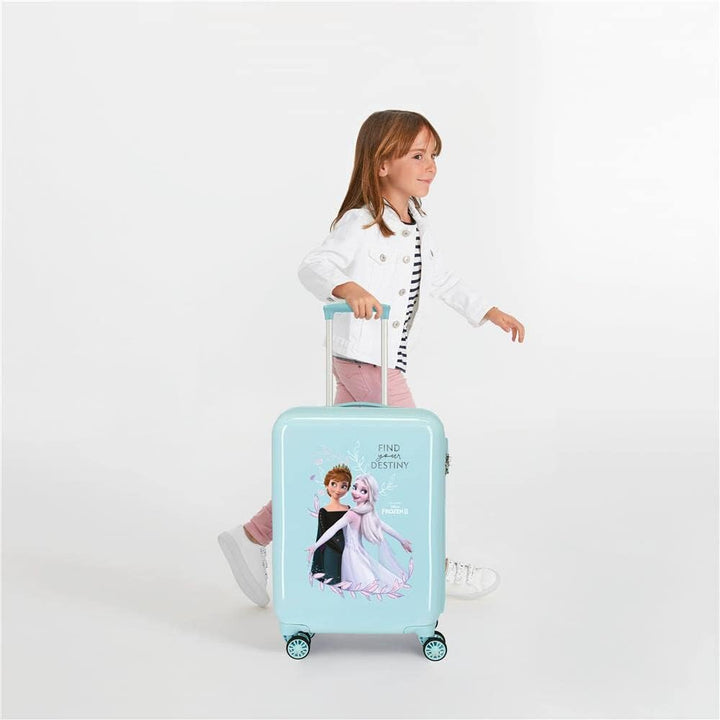 Disney Frozen Memories Kabinentrolley, blau, 38 x 55 x 20 cm, starr, ABS-Kombinationsverschluss, sei