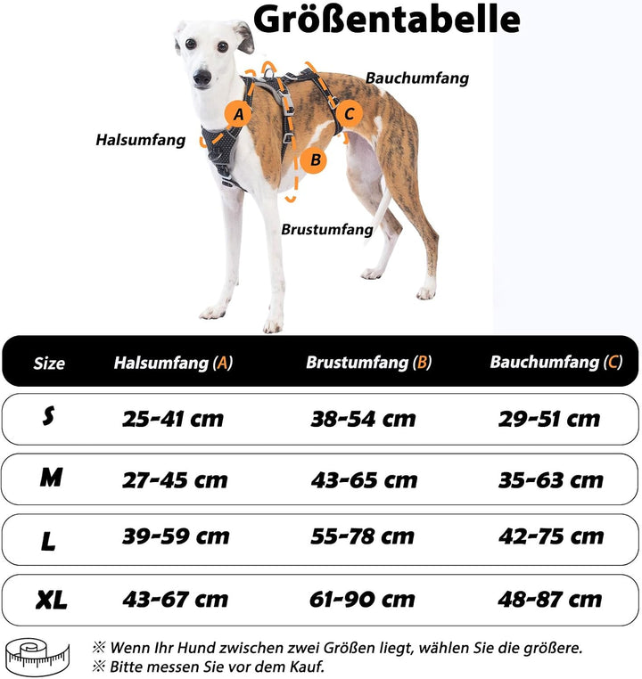 Huntboo Sicherheitsgeschirr Hund Ausbruchsicher, Panikgeschirr für Hunde, Anti Zug Hundegeschirr, Re