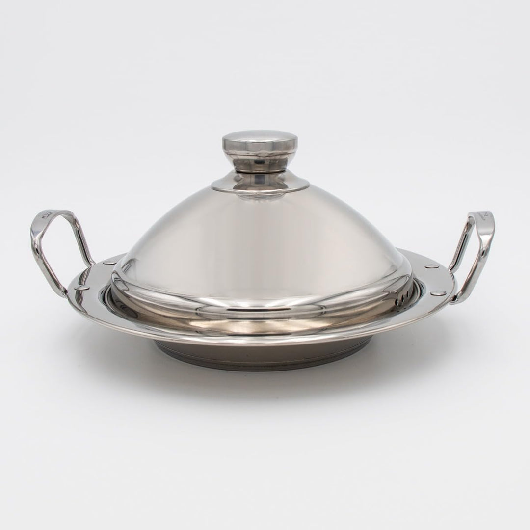 Marokkanische Tajine cocoWhite auswählbar in Ø 26/30/34 cm alle Herdarten Induktion (Ø26cm) Silber,