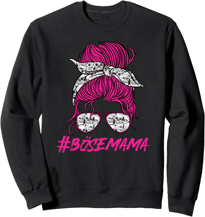 Böse Alte Frau Mama Totenkopf Sweatshirt
