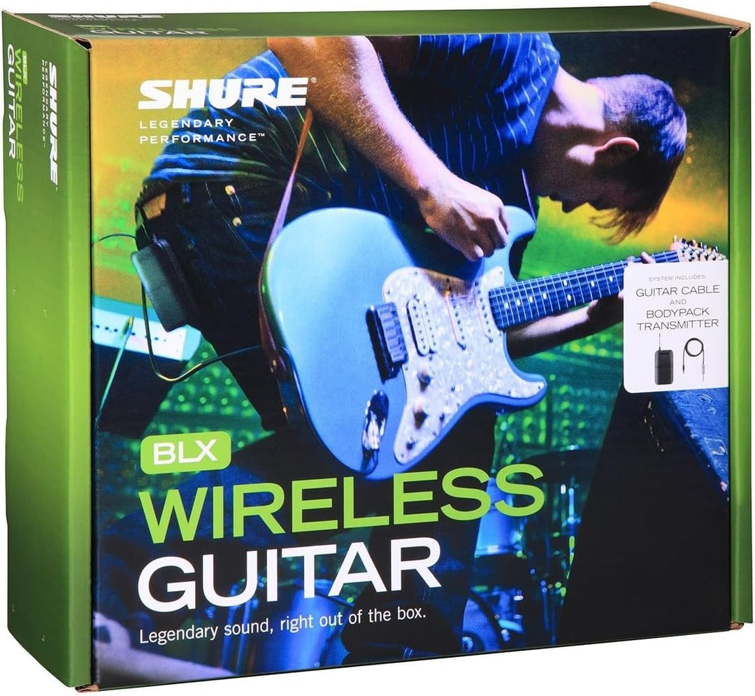 Shure BLX14 UHF Wireless System für Gitarre und Bass - 14 Stunden Batterielaufzeit, 100m Reichweite