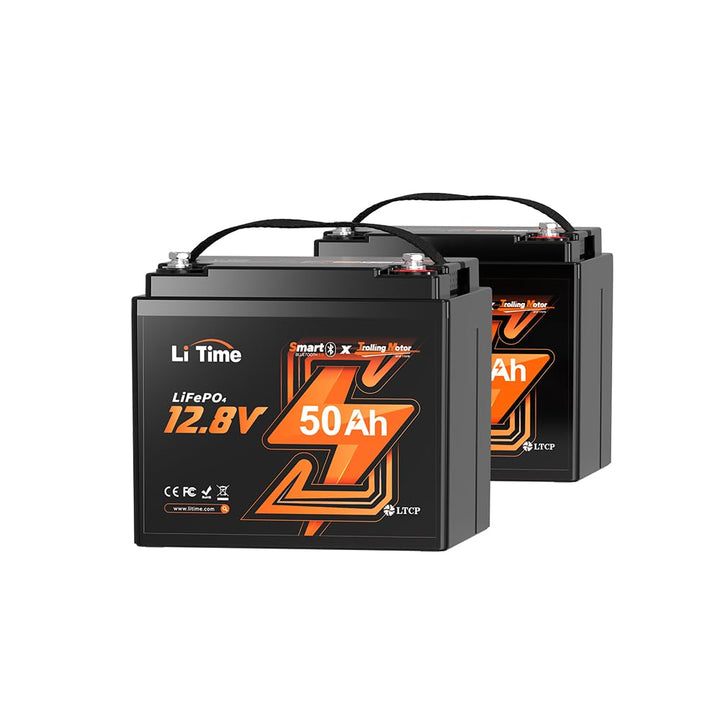 LiTime LiFePO4 12V 50Ah Bluetooth Lithium Batterie mit Tieftemperaturschutz, 50A BMS, Max. 15000 Zyk
