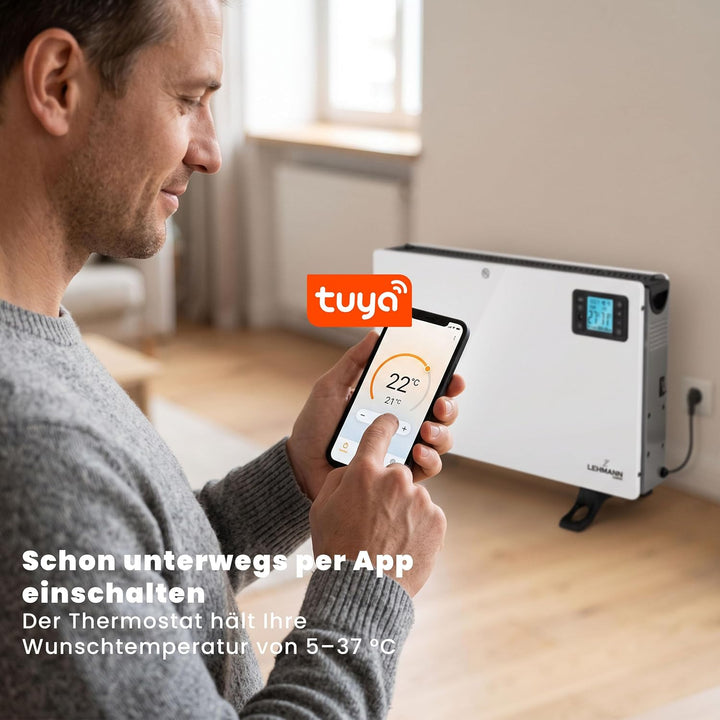 LEHMANN LHOHC-2013C Konvektor Heizung Heizkörper 2000 W | Elektroheizung mit 3 Heizstufen 750/1250 /