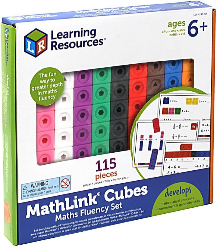 Learning Resources Ich Beherrsche Mathe MathLink-Steckwürfel Set Ab 6 Jahren Mathe Lernen Logik Prob