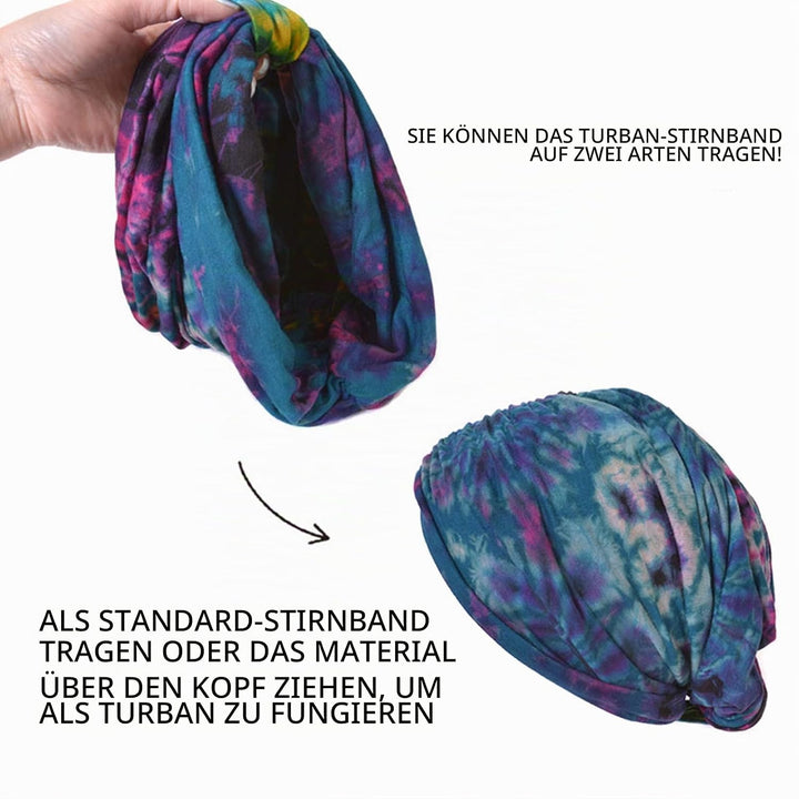 CHARM Tie Dye Stirnband Hippie Mode Elastisch Kopf Wickeln Abdeckung 60&