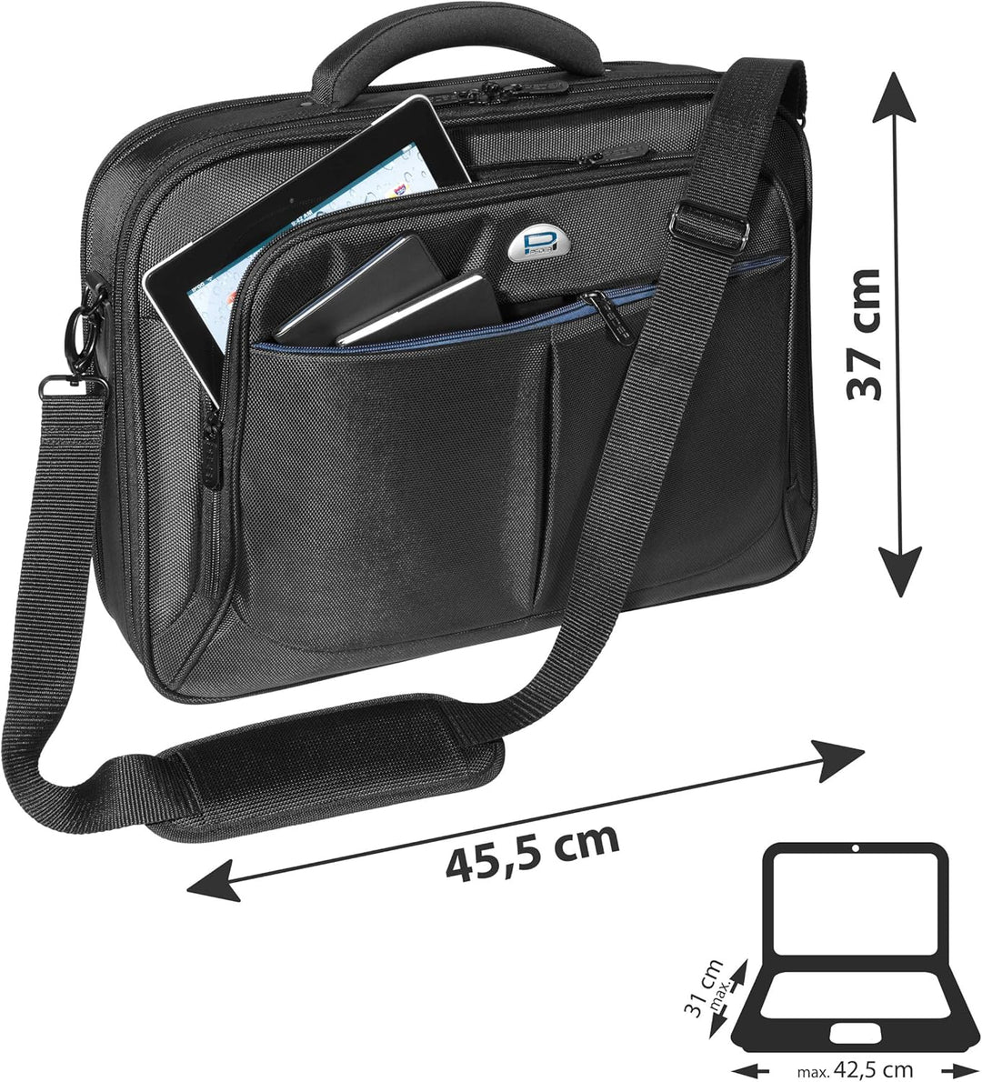 15,6" (39,6cm) Premium schwarz + NBSchloss 15,6 Zoll Tasche mit Schloss, 15,6 Zoll Tasche mit Schlos