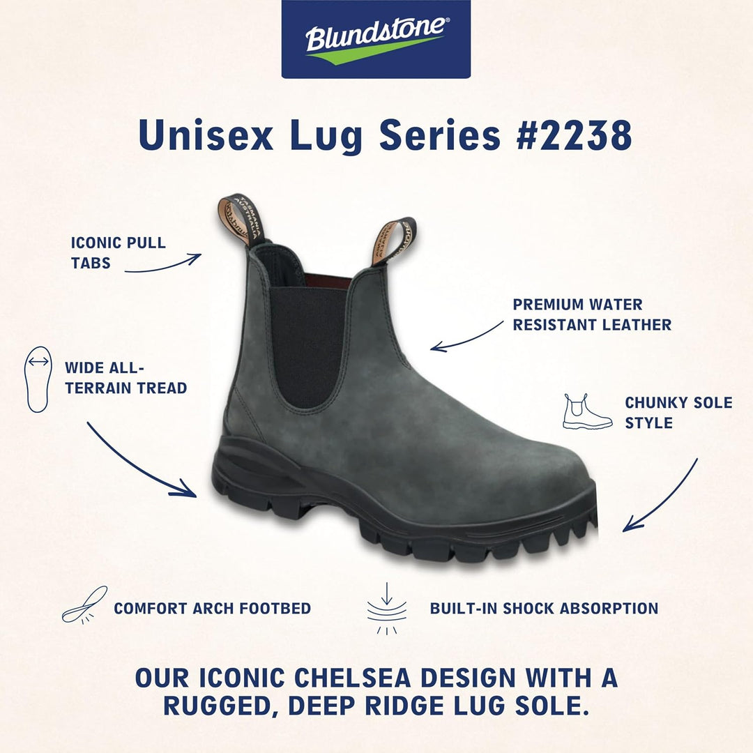 Blundstone Unisex 2240Chelsea-Stiefel 39.5/42 EU Rustikales Schwarz, 39.5/42 EU Rustikales Schwarz
