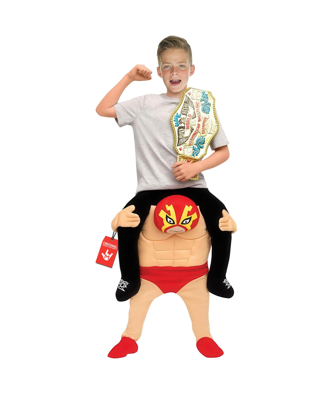 Morph Huckepack Wrestling Kostüm Kinder, Halloween Kostüm Kinder Ringer, Ringer