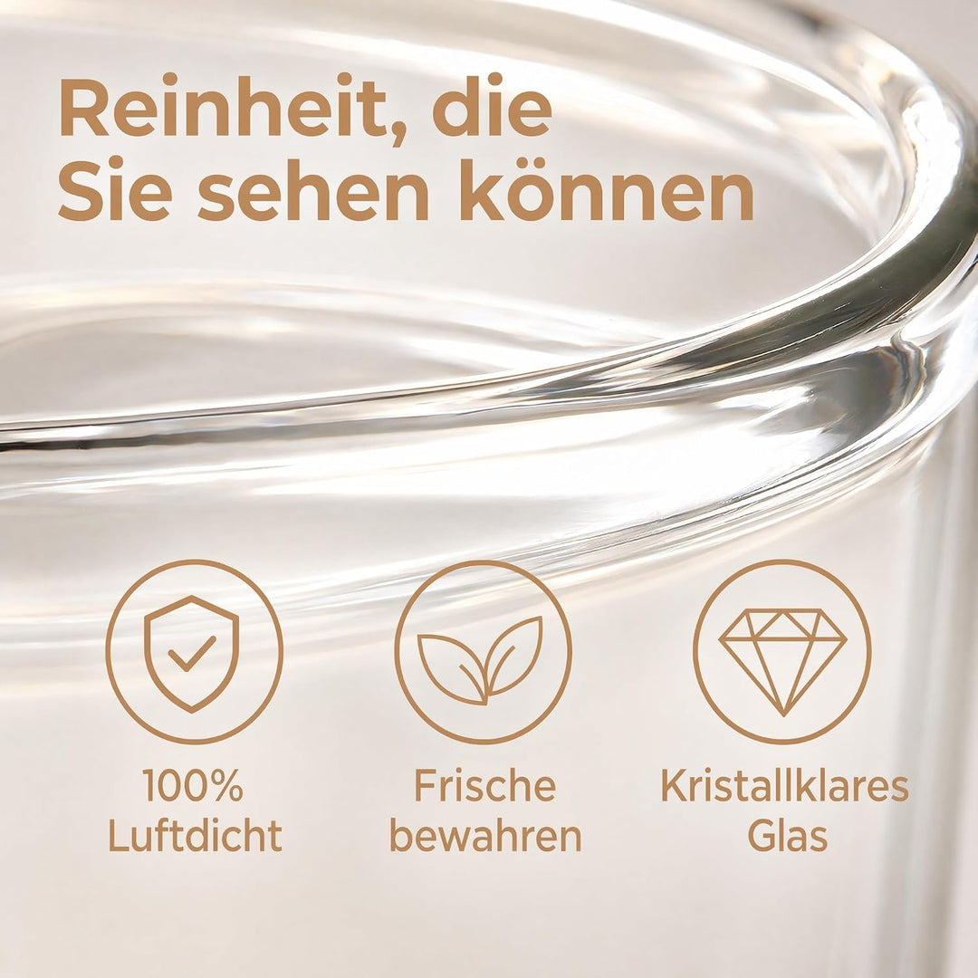 2 Stück Kaffeedose Luftdicht, 1200 ml Vakuum Kaffeedose Kaffeebehälter