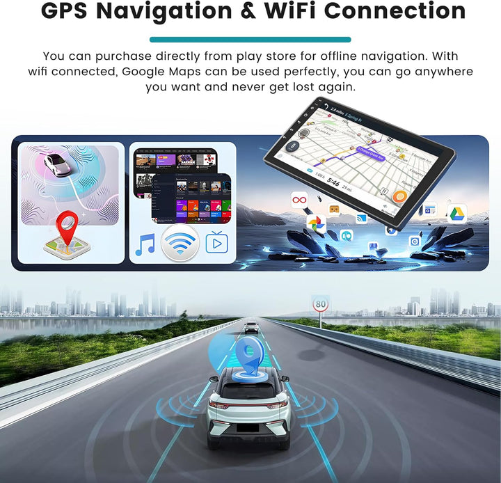 Hikity 2G 64G Android 15 Autoradio Für Toyota RAV4 2001-2006 mit Wireless Carplay Android Auto,9 Zol