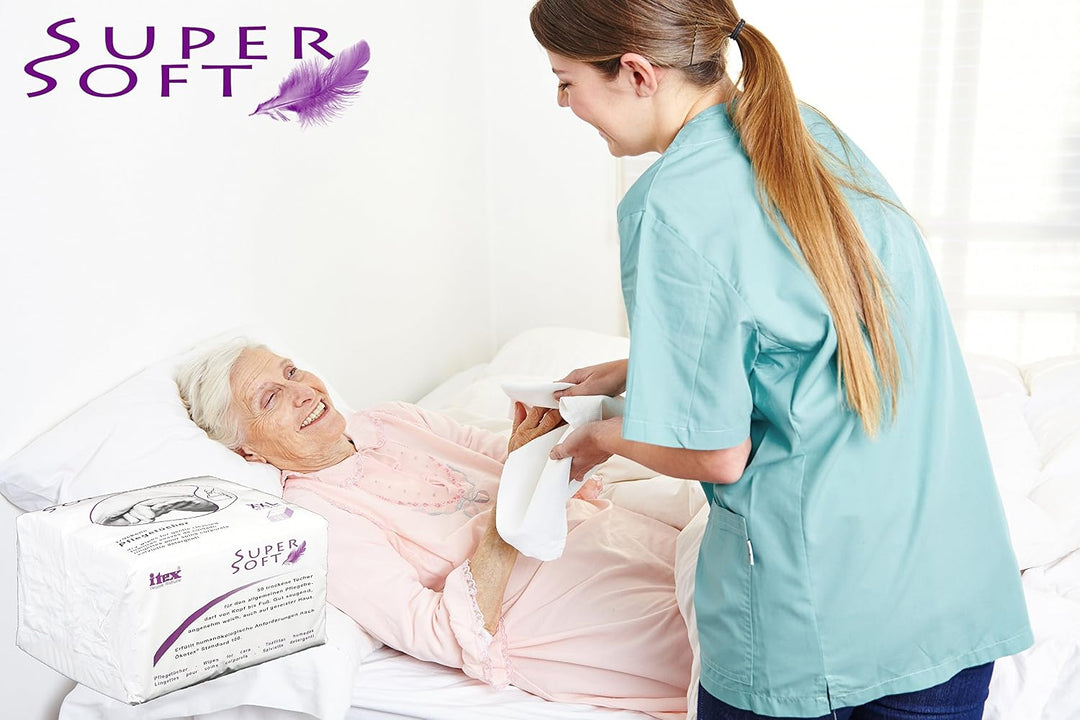 itex Supersoft (Das Original), 900 seifenfreie Baby-Pflegetücher, trocken, aus Viskose &amp; PES, sehr w
