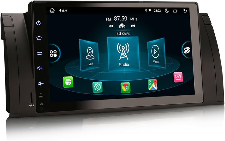 Erisin 9 Zoll Android 11.0 Autoradio mit Navi GPS Für BMW 5er E39 X5 E53 M5 Integriertes Wireless Ca