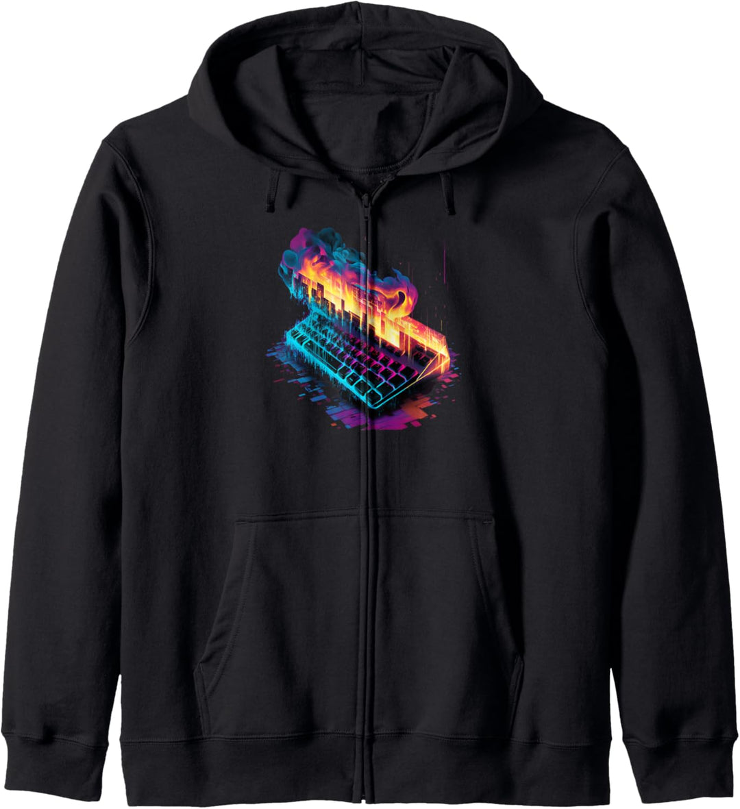 Gaming-Tastatur auf Feuer Kapuzenjacke