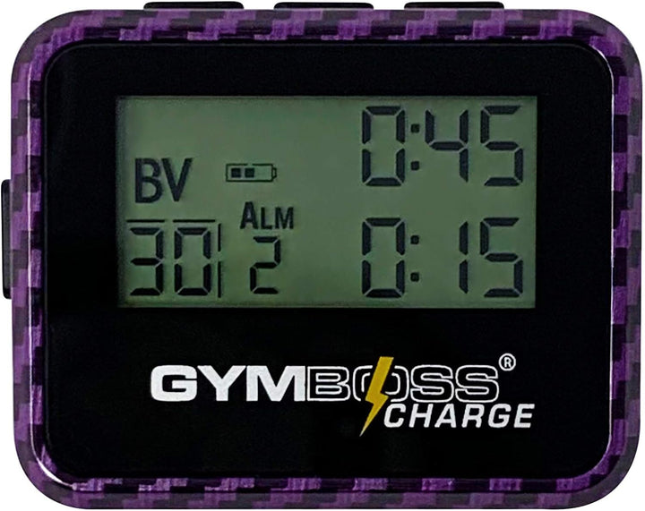 Gymboss Charge Intervall-Timer und Stoppuhr (Carbon/Violett) Karbon Violett, Karbon Violett