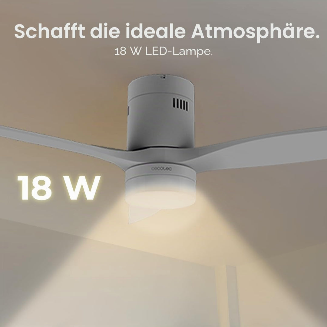 Cecotec Deckenventilator EnergySilence Aero 5600 Classic White, 132 cm, White