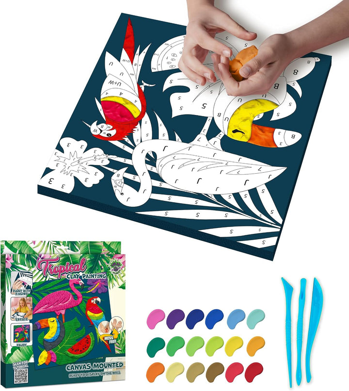Splat Planet Tropisches Mal- und Bastelset mit Modelliermasse, lufttrocknender Knete, Modellierset,