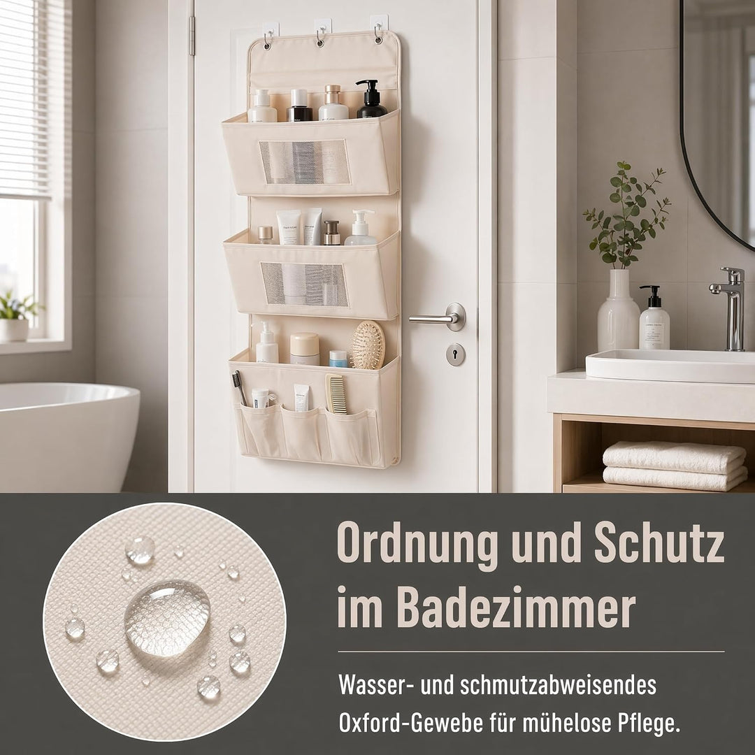 2Stück Hängeorganizer 3Schichten 40x90cm Waschbar Wandorganizer Faltbarer