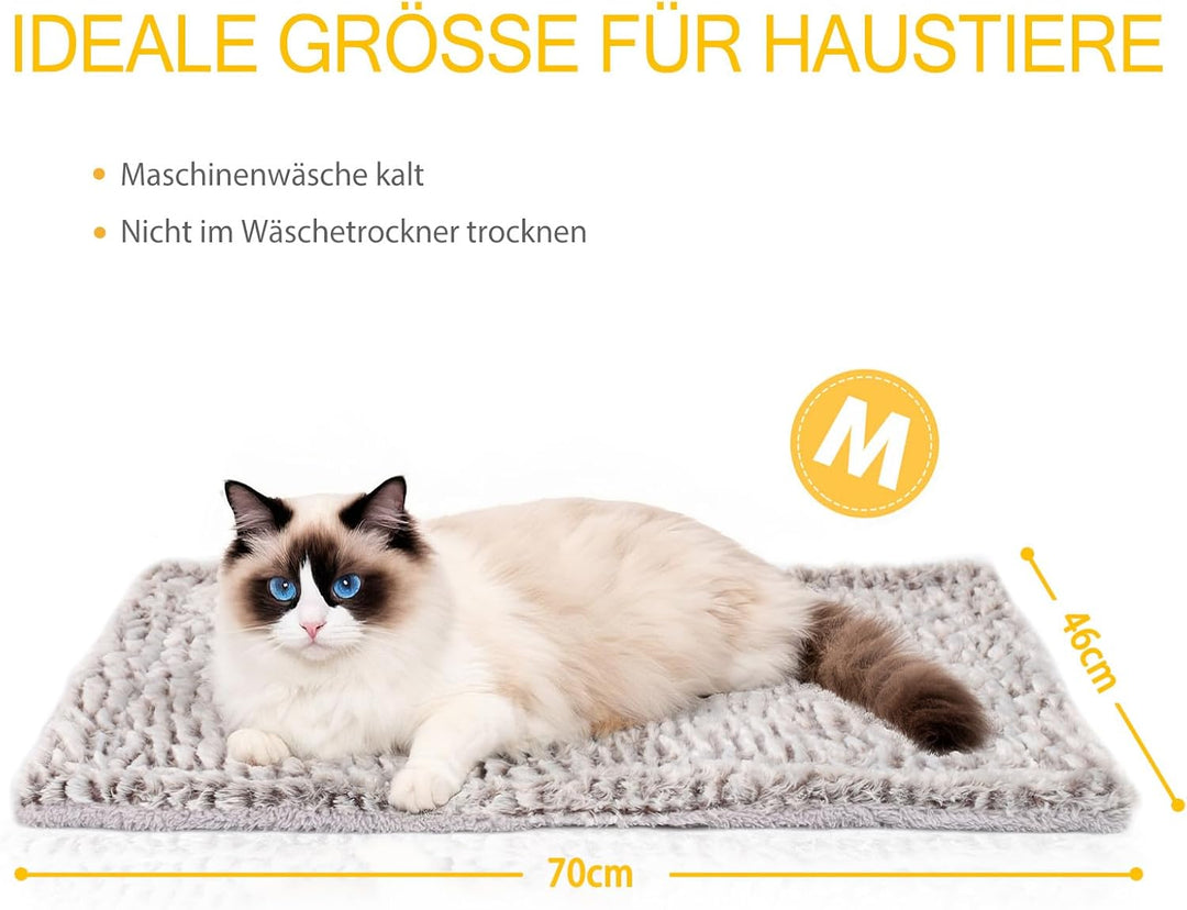 Mora Pets Selbstheizende Katzendecke Selbstwärmend Decke Katze Kissen Wärmedecke Katze Katzenkissen