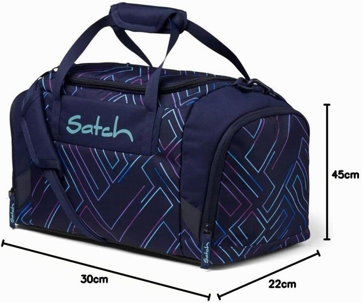 satch Pack Schulrucksack Set 3tlg. mit Sporttasche und Schlamperbox (Purple Laser), 45 x 30 x 22 cm