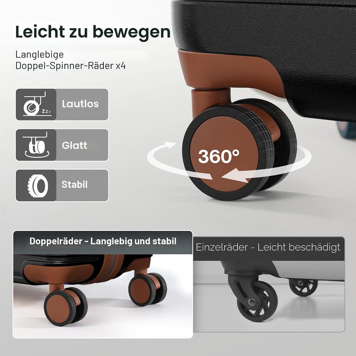 Kofferset Hartschale (3 Jahre VIP-Service) Leicht 100% PC Ultra-Langlebige Erweiterbar Trolley Handg