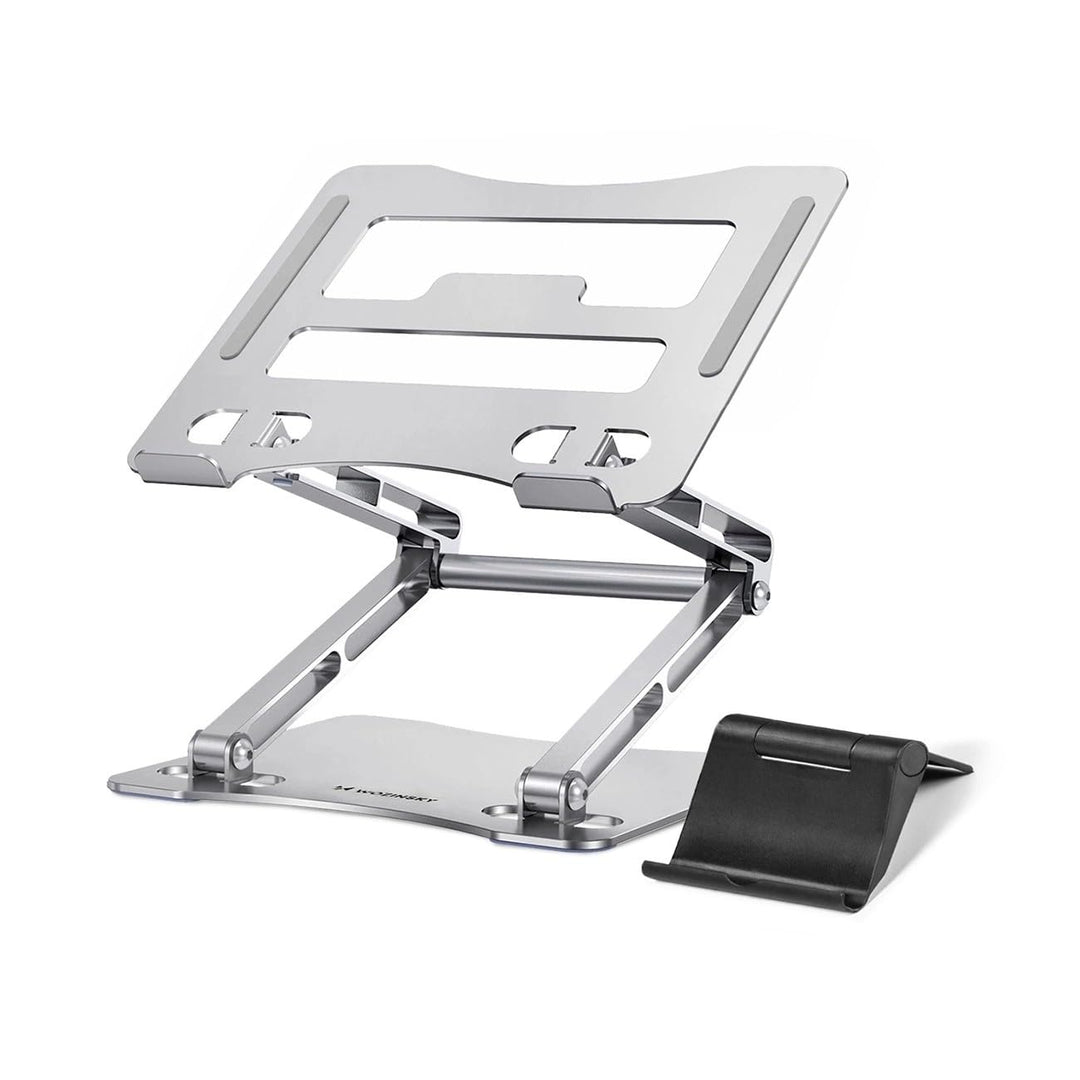 WOZINSKY Einstellbare Laptop und Tablet, Aluminium, Silber, 11-17,3 Zoll, mit Kühlloch, Faltbar, Rut