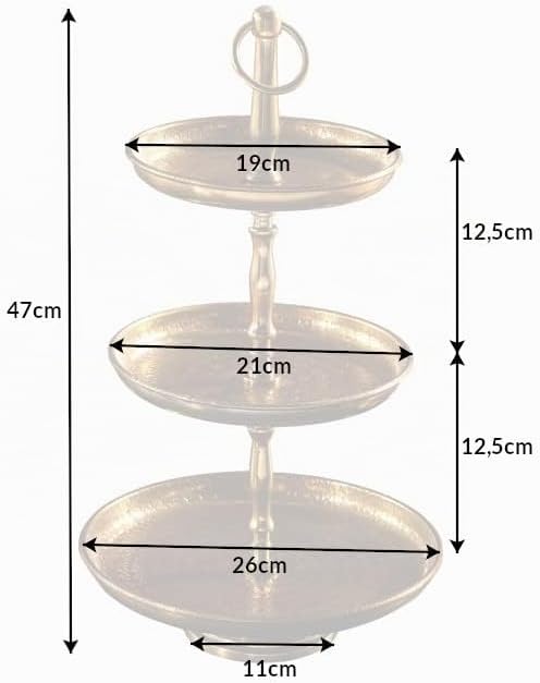 Etagere Orient - 50cm - Gold - Metall-Aluminium-Legierung Unikat 48 cm, 48 cm
