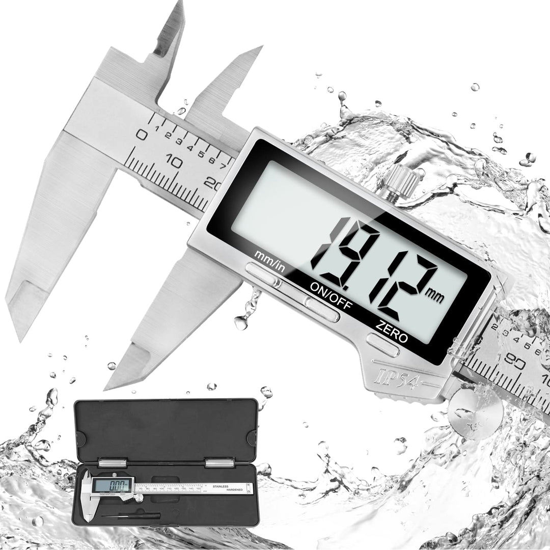 Messschieber Digitale 0-150mm/0-6 Zoll, IP54 Wasserdichte, Wasserdicht