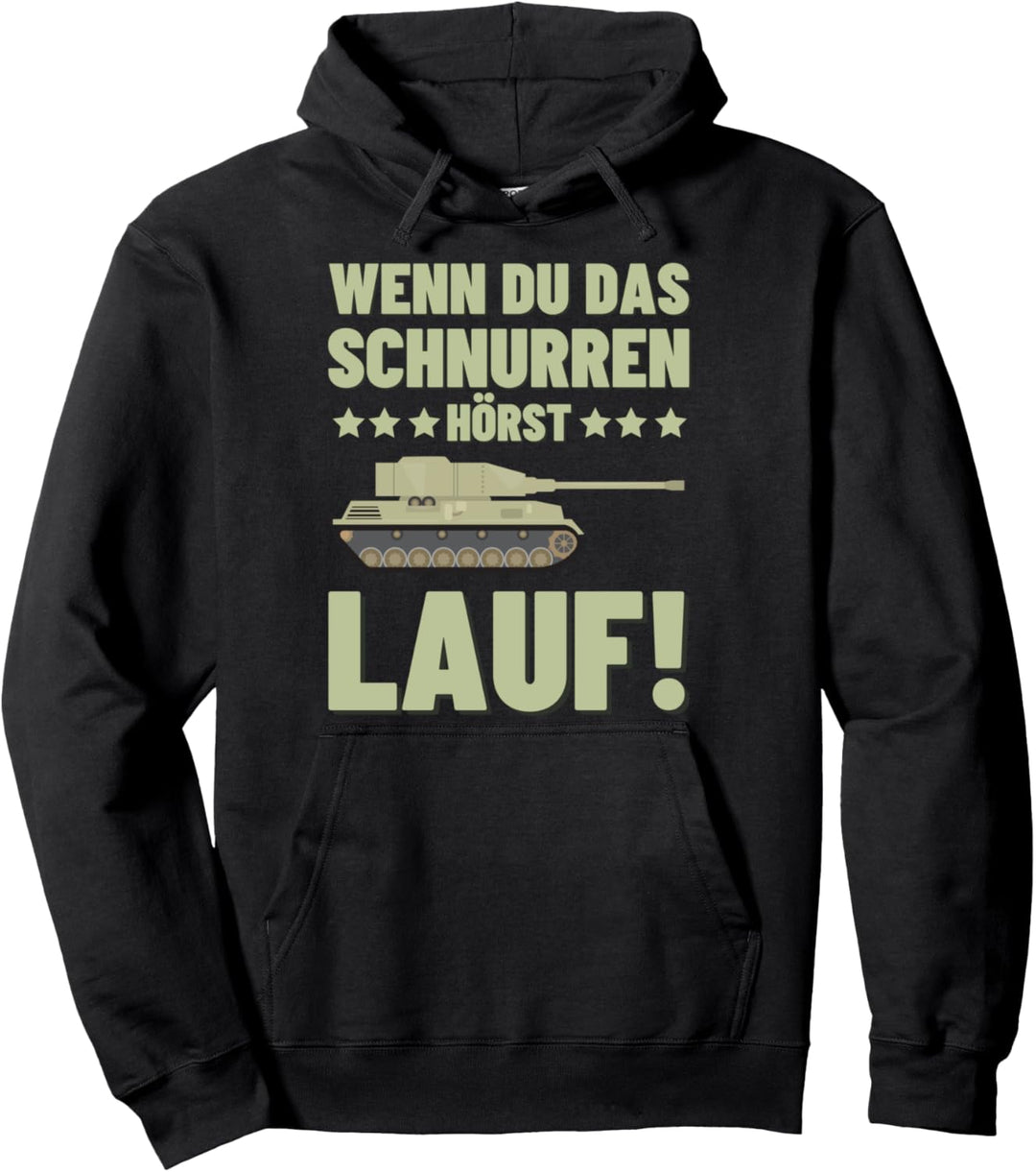 Wenn Du Das Schnurren Hörst Lauf Panzer Deutsche Raubkatze Pullover Hoodie