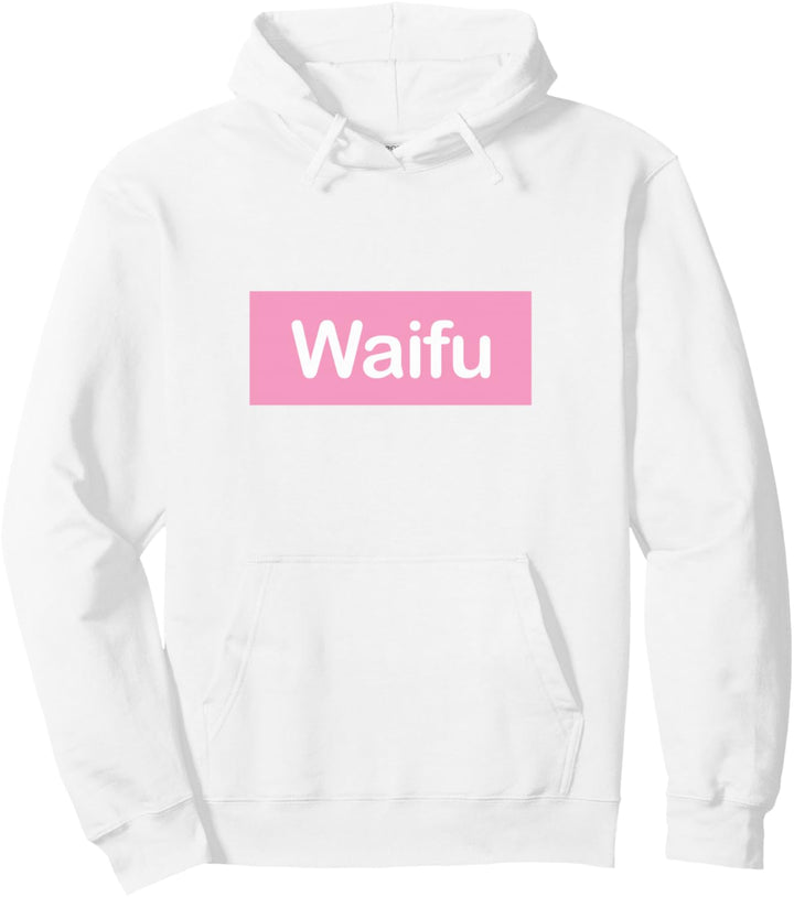 Waifu Pink Banner, Hentai Anime Fan Art Pullover Hoodie