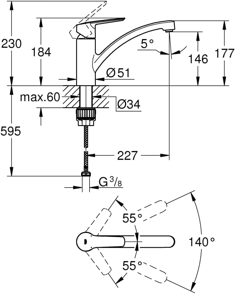 Grohe QuickFix Start Supersteel Küchenarmatur