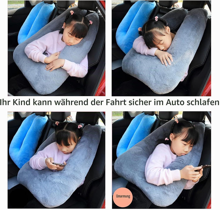 FHSGGP Reisekissen Kind Nackenkissen Autoschlafkissen für Lange Reisen U-Form Auto Sicherheitsgurt K