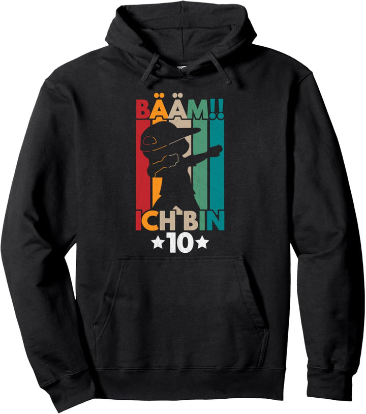 10 Geburtstag Junge Mädchen,Dabbing Motiv, Lustiges Kinder Pullover Hoodie