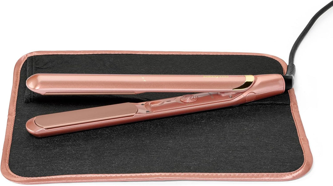 BaByliss Rose Gold Glätteisen - Keramikplatten für glattes Styling, Universalspannung für weltweiten