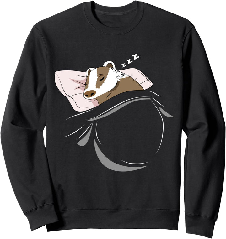 Dachs schläft Schlummer Schlafanzug Oberteil Geschenk Dachs Sweatshirt