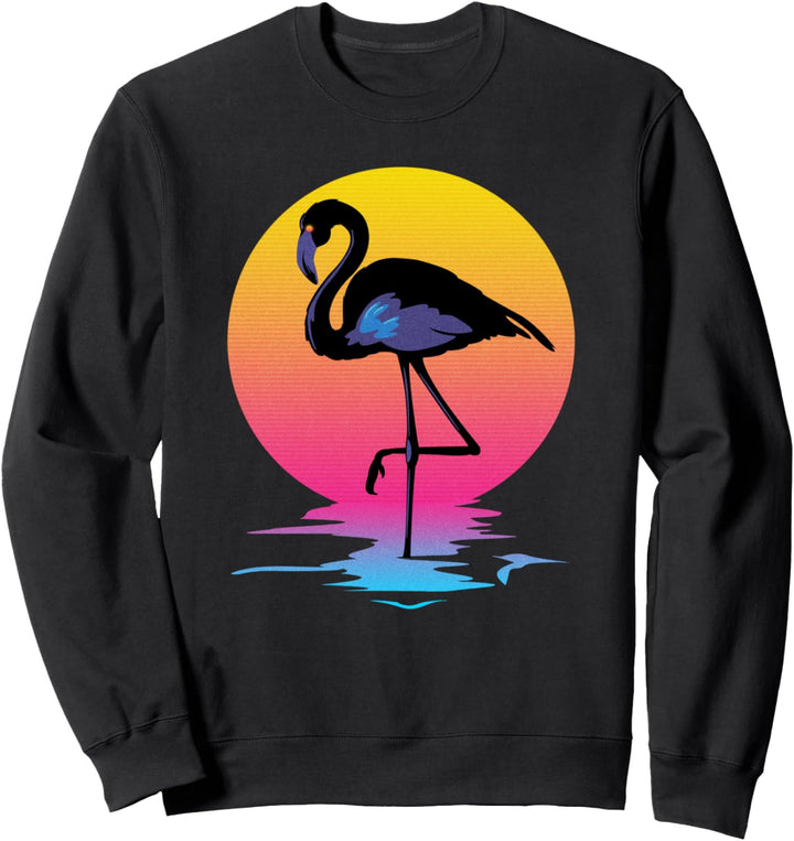 Totally Rad 80er Jahre Retro Flamingo Sweatshirt