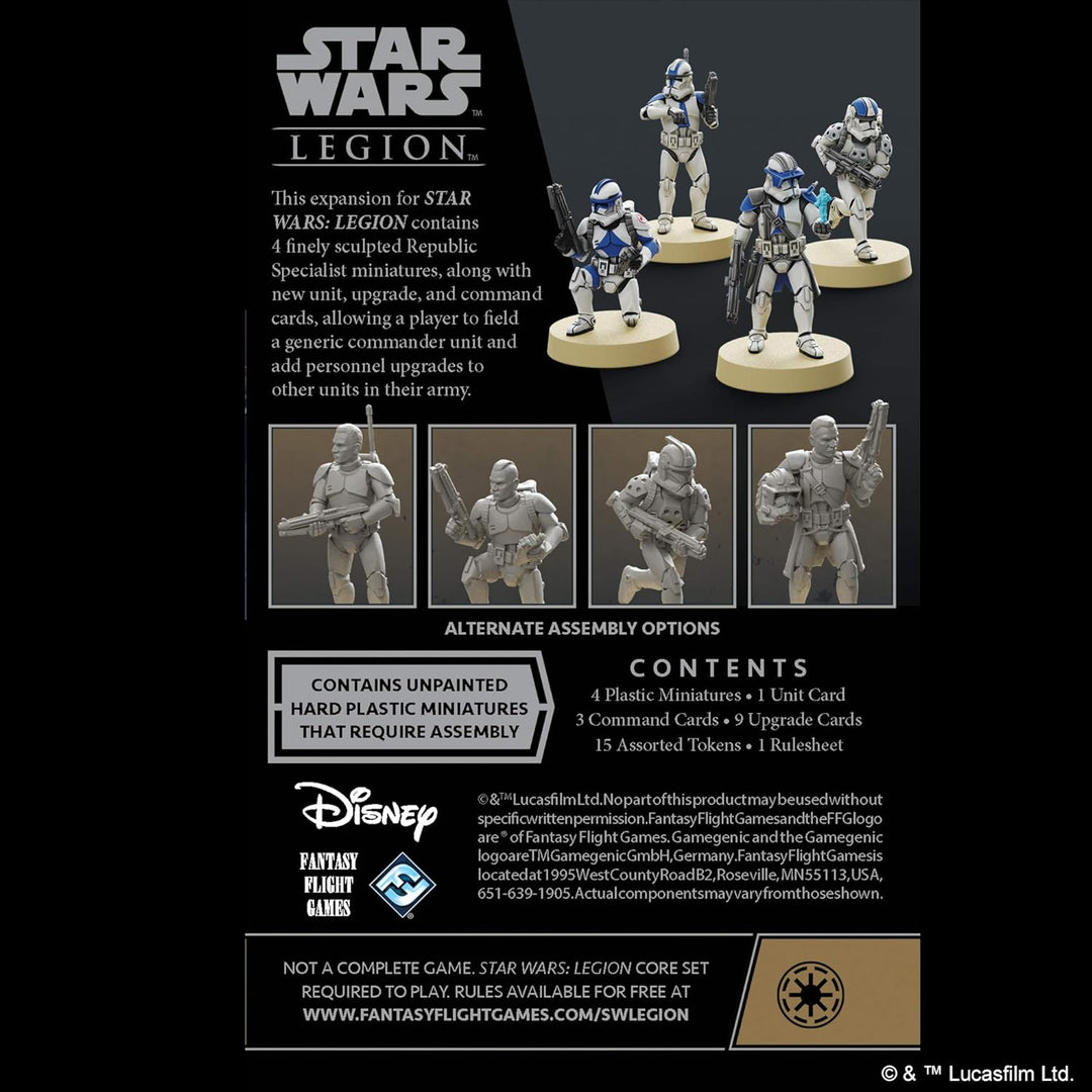 Fantasy Flight Games Atomic Mass Games, Star Wars Legion: Galactic Republic Expansions: Republic Spe