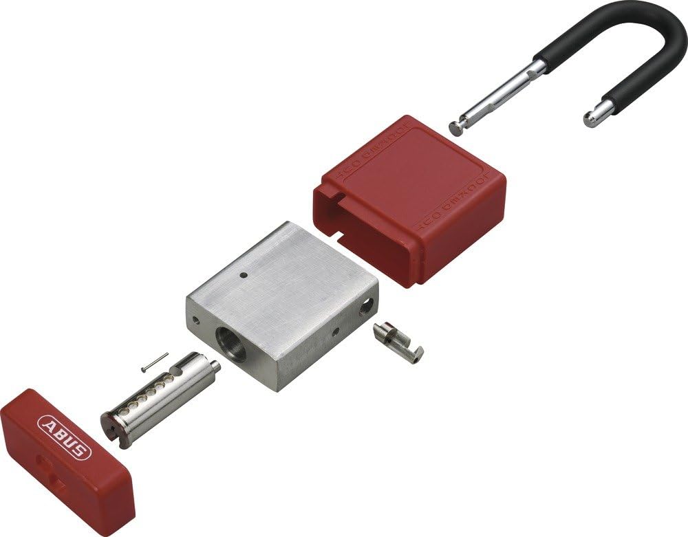 ABUS 59112 nicht leitendem Lock Out Anhänger Vorhängeschloss aus eloxiertem Aluminium, hochkapazitiv