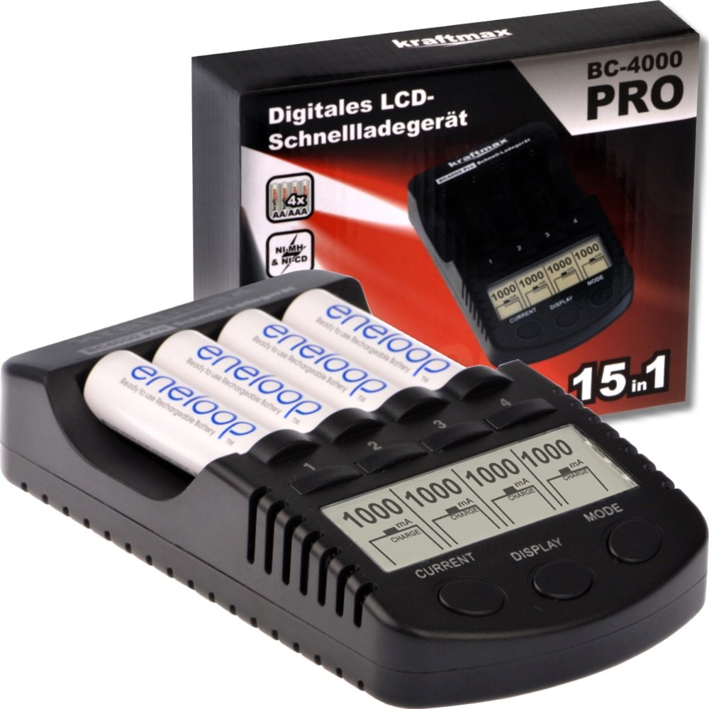 Kraftmax BC-4000 Pro Ladegerät 1: BC-4000 Pro ohne Akkus Single, 1: BC-4000 Pro ohne Akkus Single