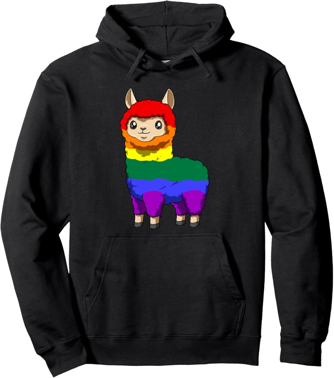 LGBTQ Stolz Schwul-Lesbisch Llama Pullover Hoodie