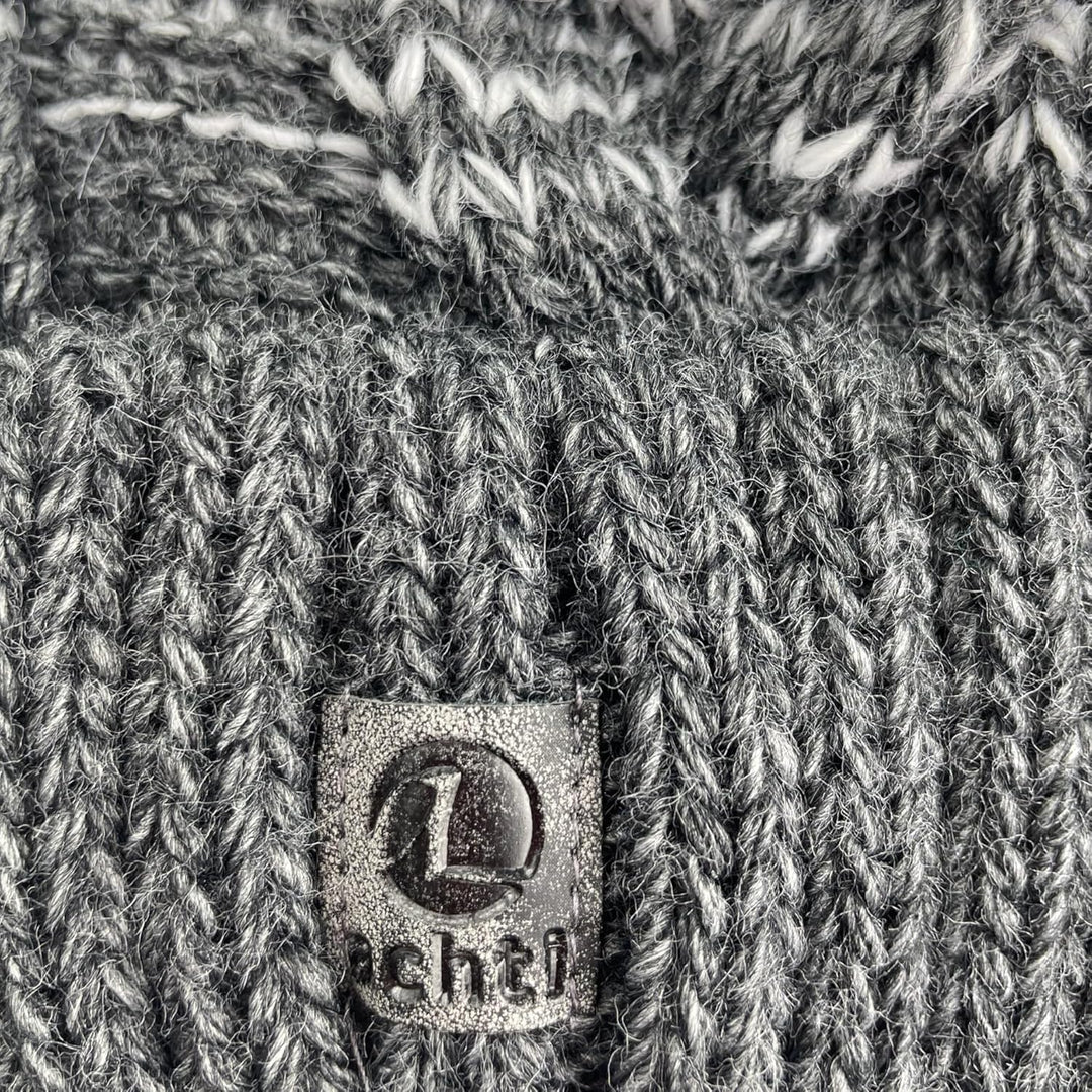 Mütze &amp; Schal Set achti I 2 teilig I Damen Kombi - Beanie mit grossem Bommel und Loop I kuschelig ge